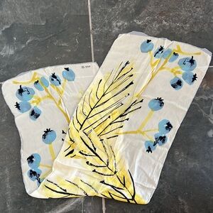 Vera Silk Blueberry scarf hand painted Vera Neumann